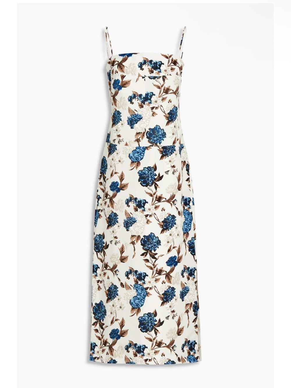 Tory Burch Lace Up Tie Back Floral Print Ottoman Midi Tank Dress NEW Size 12 - Picture 3 of 11